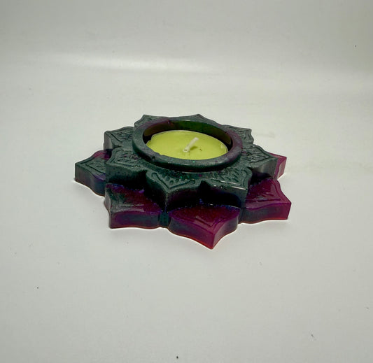 Star tea light candle holder